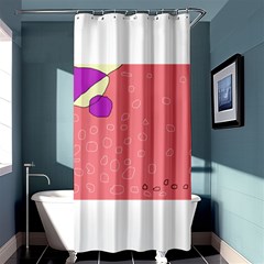 Pink Abstraction Shower Curtain 36  X 72  (stall)  by Valentinaart