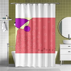 Pink Abstraction Shower Curtain 48  X 72  (small) 