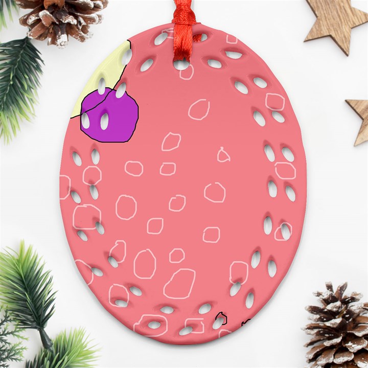 Pink abstraction Ornament (Oval Filigree) 