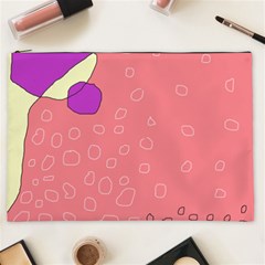 Pink Abstraction Cosmetic Bag (xxl)  by Valentinaart