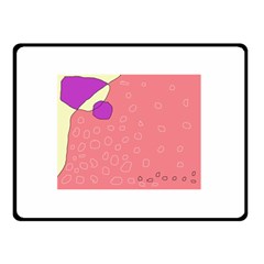 Pink Abstraction Double Sided Fleece Blanket (small)  by Valentinaart