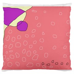 Pink Abstraction Standard Flano Cushion Case (one Side) by Valentinaart