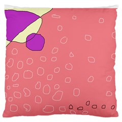 Pink Abstraction Large Flano Cushion Case (one Side)