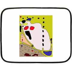 Yellow Abstraction Fleece Blanket (mini)