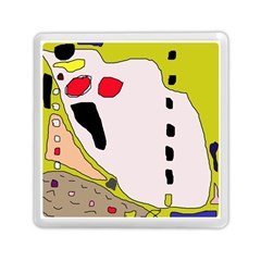 Yellow Abstraction Memory Card Reader (square) 