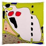 Yellow abstraction Large Flano Cushion Case (Two Sides) Back