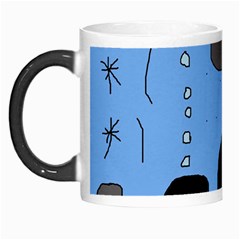 Blue Abstraction Morph Mugs by Valentinaart