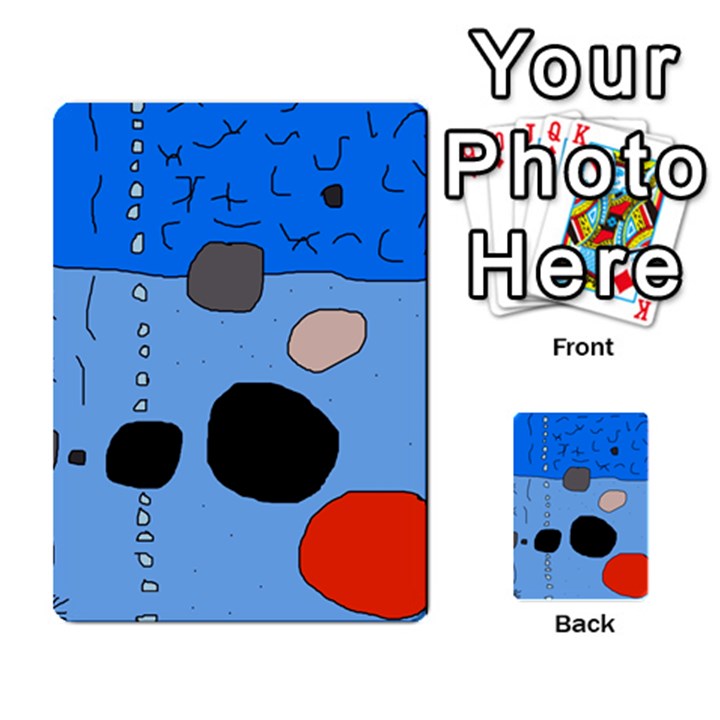 Blue abstraction Multi-purpose Cards (Rectangle) 