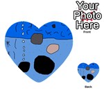 Blue abstraction Multi-purpose Cards (Heart)  Front 1