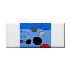 Blue Abstraction Hand Towel