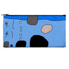 Blue Abstraction Pencil Cases