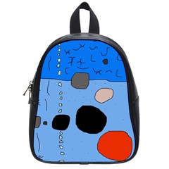 Blue Abstraction School Bags (small)  by Valentinaart