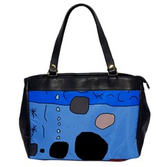 Blue Abstraction Office Handbags by Valentinaart