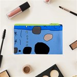 Blue abstraction Cosmetic Bag (XS) Back