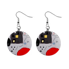 Playful Abstraction Mini Button Earrings