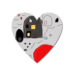 Playful Abstraction Heart Magnet by Valentinaart