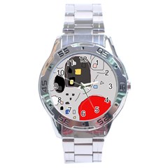 Playful Abstraction Stainless Steel Analogue Watch by Valentinaart