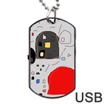 Playful abstraction Dog Tag USB Flash (Two Sides)  Front