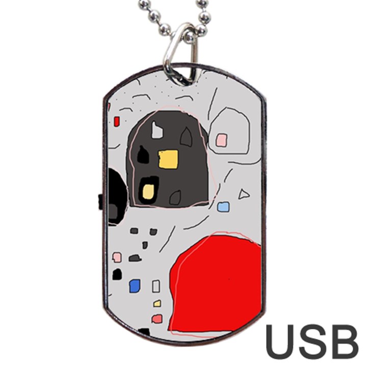 Playful abstraction Dog Tag USB Flash (Two Sides) 