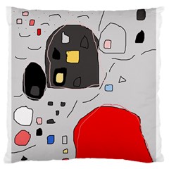 Playful Abstraction Standard Flano Cushion Case (one Side) by Valentinaart