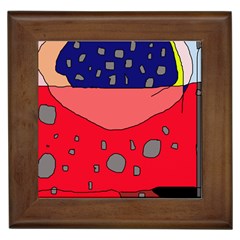 Playful Abstraction Framed Tiles by Valentinaart