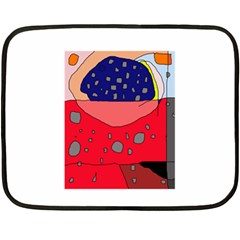 Playful Abstraction Double Sided Fleece Blanket (mini)  by Valentinaart