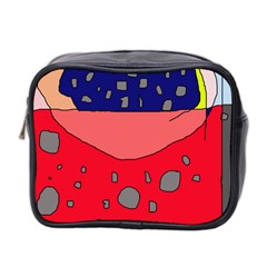 Playful Abstraction Mini Toiletries Bag 2-side by Valentinaart