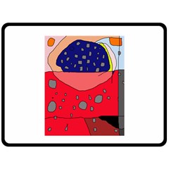 Playful Abstraction Double Sided Fleece Blanket (large) 