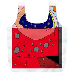 Playful Abstraction Full Print Recycle Bags (l)  by Valentinaart