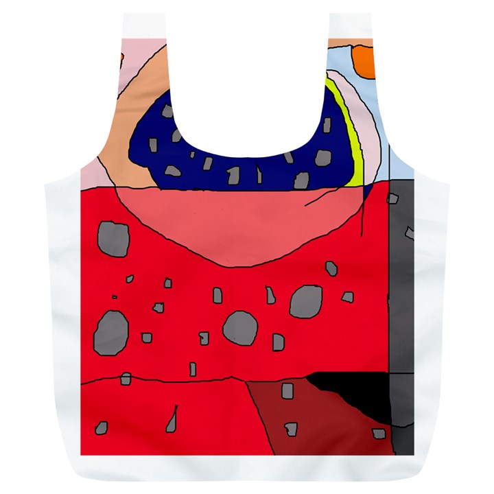 Playful abstraction Full Print Recycle Bags (L) 