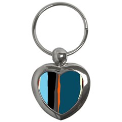 Colorful Lines  Key Chains (heart)  by Valentinaart