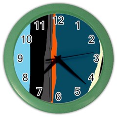 Colorful Lines  Color Wall Clocks by Valentinaart