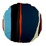 Colorful lines  Large 18  Premium Flano Round Cushions Front