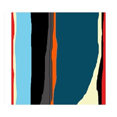 Colorful Lines  Double Sided Flano Blanket (small) 