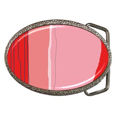 Red And Pink Lines Belt Buckles by Valentinaart