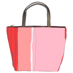 Red And Pink Lines Bucket Bags by Valentinaart