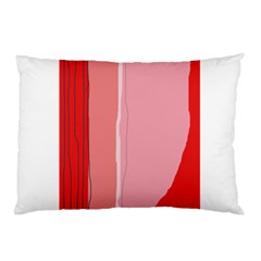 Red And Pink Lines Pillow Case