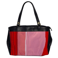 Red And Pink Lines Office Handbags by Valentinaart