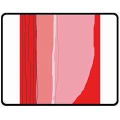 Red And Pink Lines Fleece Blanket (medium) 