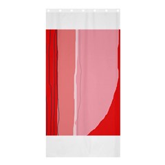 Red And Pink Lines Shower Curtain 36  X 72  (stall)  by Valentinaart