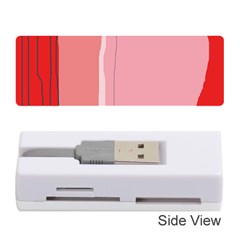 Red And Pink Lines Memory Card Reader (stick) 