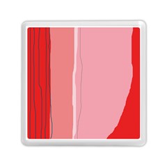 Red And Pink Lines Memory Card Reader (square) 