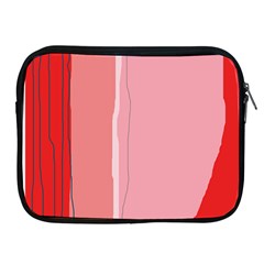 Red And Pink Lines Apple Ipad 2/3/4 Zipper Cases by Valentinaart