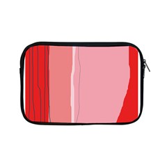 Red And Pink Lines Apple Ipad Mini Zipper Cases by Valentinaart