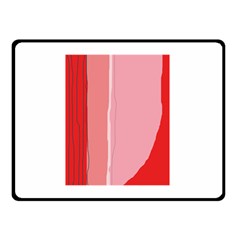 Red And Pink Lines Double Sided Fleece Blanket (small) 