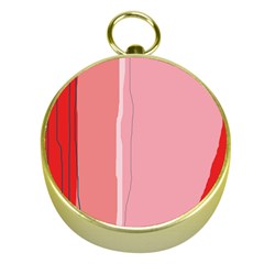 Red And Pink Lines Gold Compasses by Valentinaart