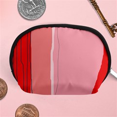 Red And Pink Lines Accessory Pouches (medium)  by Valentinaart