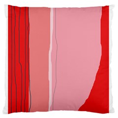 Red And Pink Lines Standard Flano Cushion Case (one Side) by Valentinaart