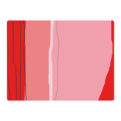 Red And Pink Lines Double Sided Flano Blanket (mini)  by Valentinaart