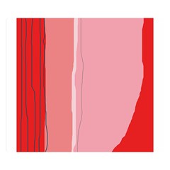 Red And Pink Lines Double Sided Flano Blanket (small) 